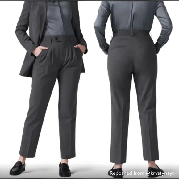 UNIVERSAL STANDARD Silvia Slim Cut Trousers in‎ Castlerock Grey Size 2 NWT - Picture 6 of 6